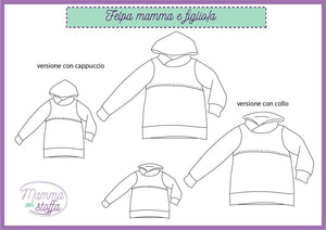 Felpa Donna CARTAMODELLO PDF tulip da taglia S a 6xl, con video tutorial confezione