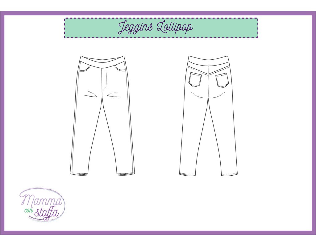 jeggins donna CARTAMODELLO PDF con video diretta tutorial