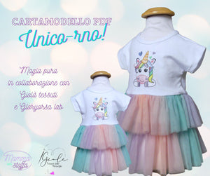 vestito-tshirt CARTAMODELLO PDF bambina cherry