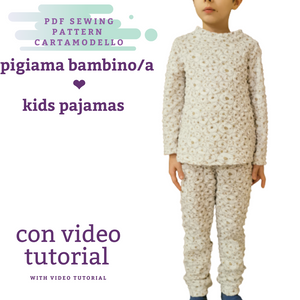 set pigiami famiglia CARTAMODELLO PDF NO CARTACEO con video tutorial