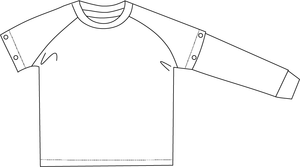 maglia raglan CARTAMODELLO PDF bambino manica staccabile